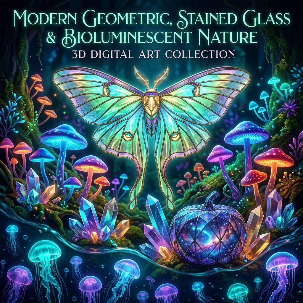 Moderne Geometrie, Buntglas & Biolumineszente Natur