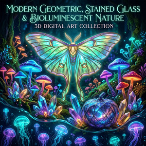 Moderne Geometrie, Buntglas & Biolumineszente Natur