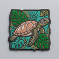 Good Things Take Time Turtle Monstera Embroidered Iron On Badge Backpack 4 Inch