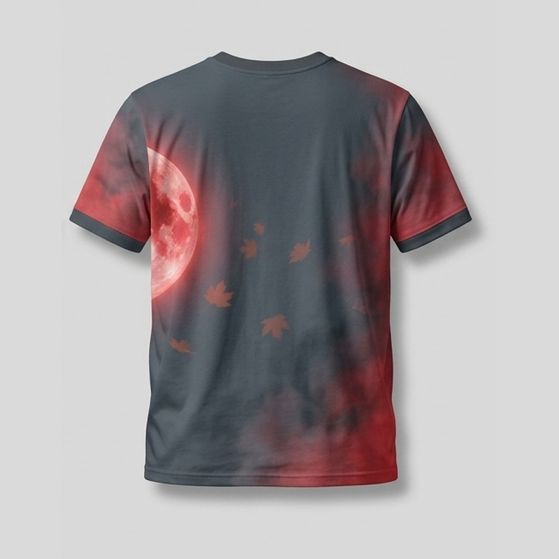 Gothic Rabe Blutmond Tor AOP T-Shirt