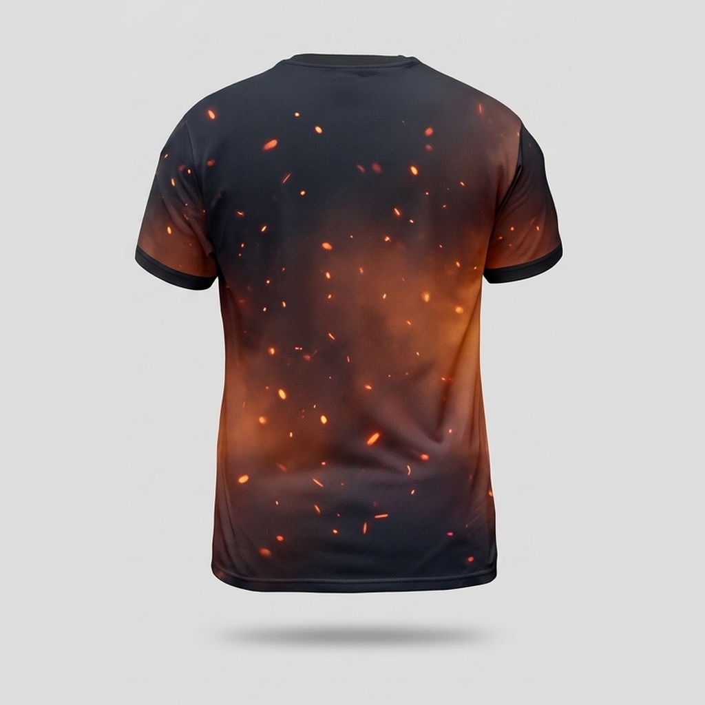 Himmlischer Glutphönix Kürbis Sonnenstrahl AOP T-Shirt