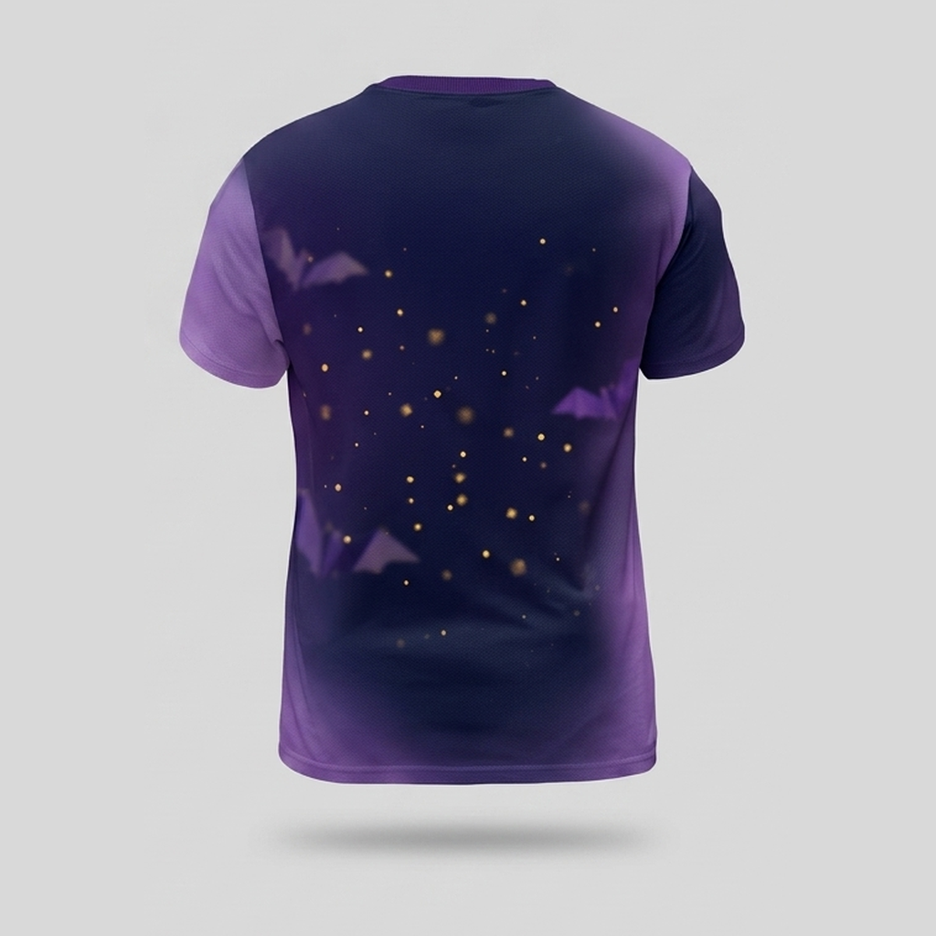 Origami Geometric Bat Faceted Pumpkin Aop Tshirt