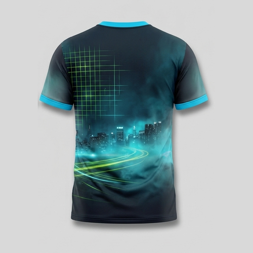 Bad To The Bone Cyber Neon Skull Aop Tshirt