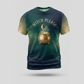 Witch Please Celestial Golden Magic Cauldron Aop Tshirt