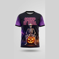 Gruseliges echt entspannendes Skelett Kürbis AOP T-Shirt