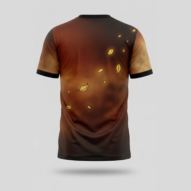Buntglas Schwarze Katze Kürbisfeld Mosaik AOP T-Shirt